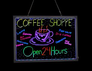 Led Illuminated Hanging Message Writing Board 20 X 28